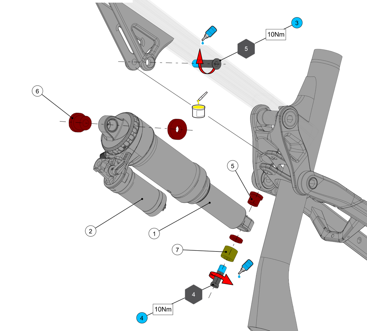 Superior XF Shock Mounting Bolts - bike parts product image 2