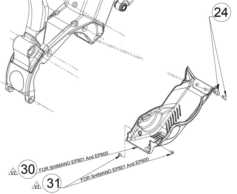 Shimano Drive Unit-Motor Cover for Siskiu Te DU-EP801-EP600