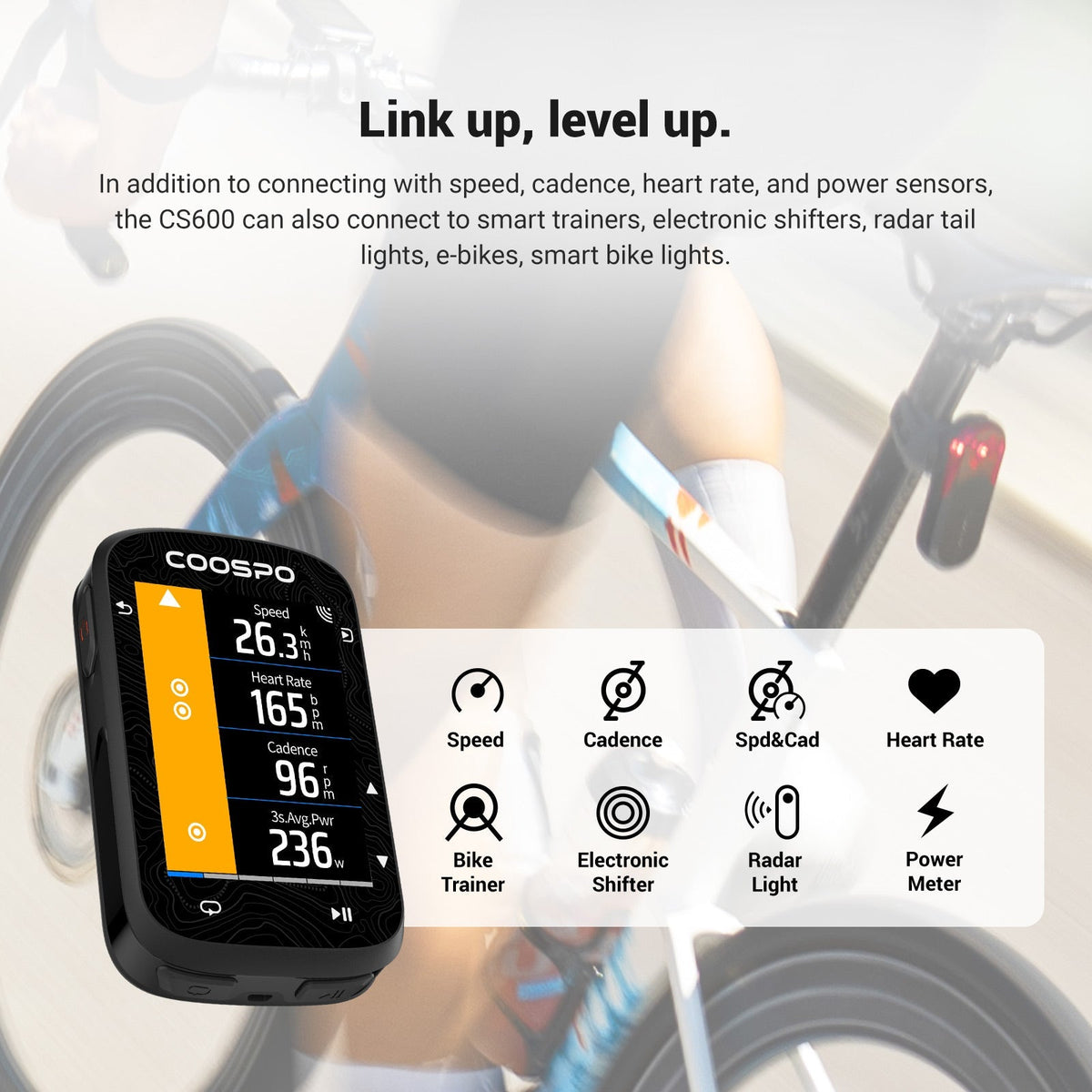 Coospo GPS Bike Computer CS600
