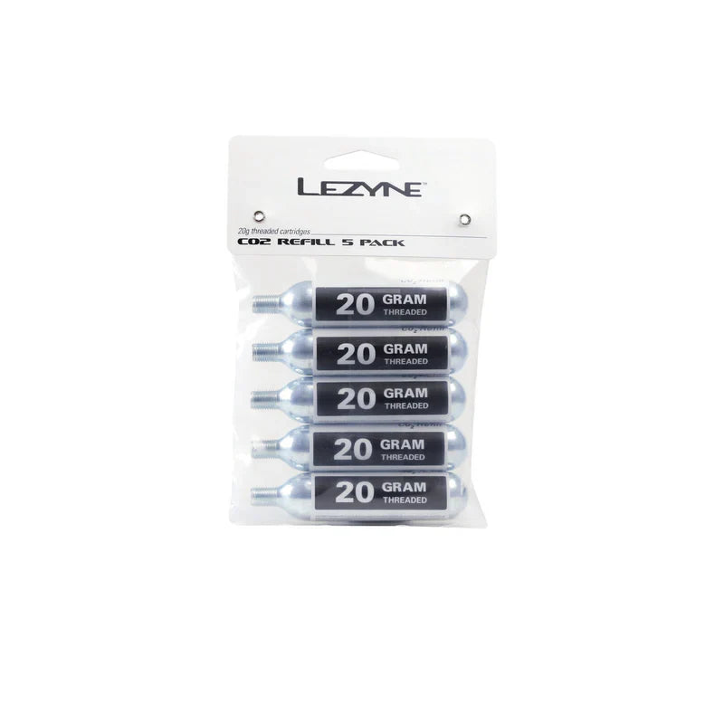 Lezyne 20g Threaded CO2 Cartridges - 5 Pack