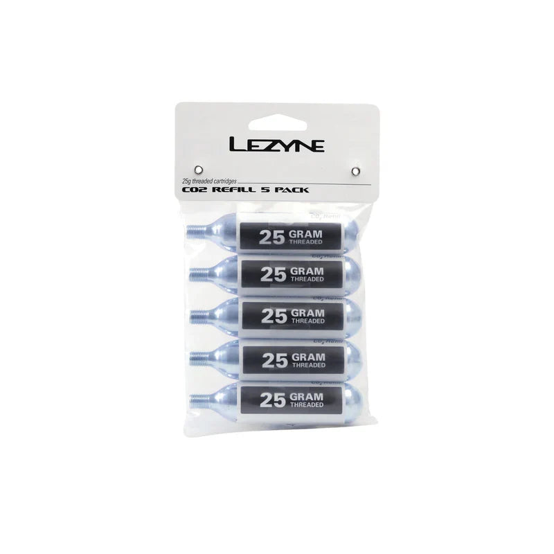 Lezyne 25g Threaded CO2 Cartridges - 5 Pack