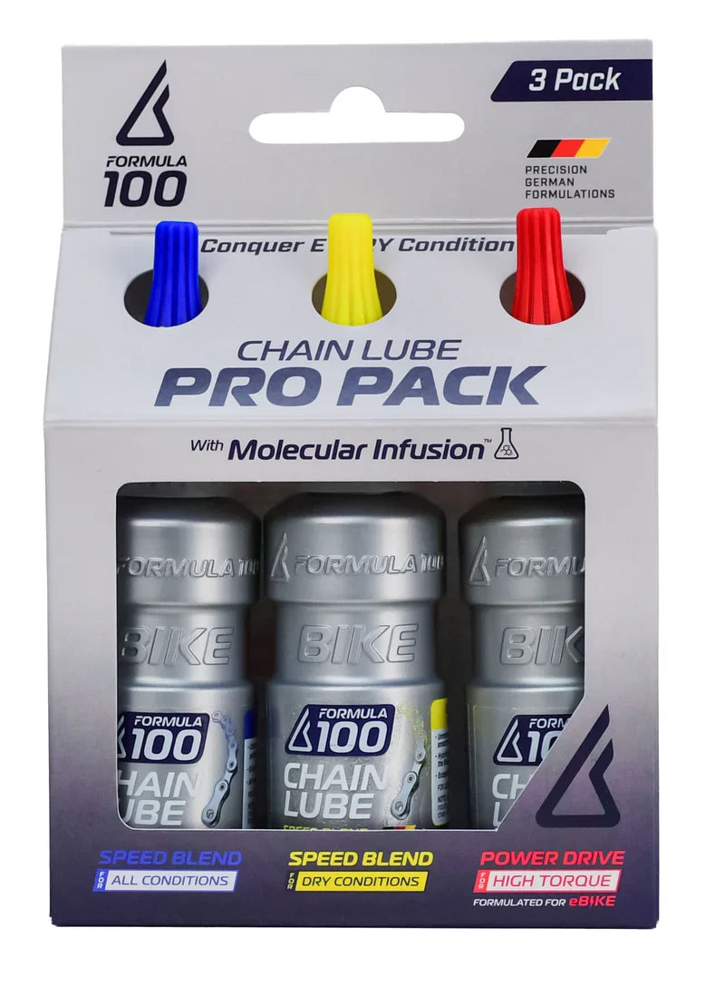 Formula 100 Chain Lube Pro Pack - 3x 50mL Drip Bottles