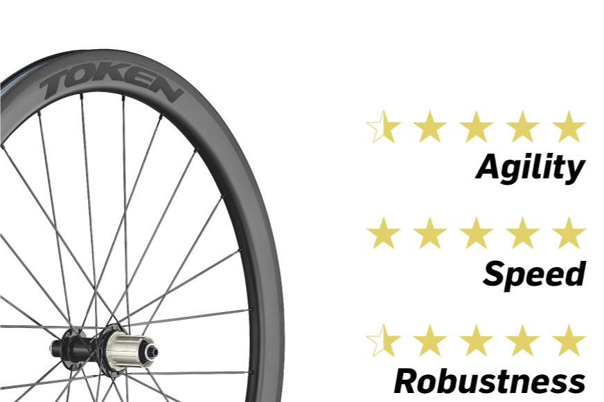 Token Road-Tri Carbon Wheelset | C45 Rim Brake - bike parts product image 8